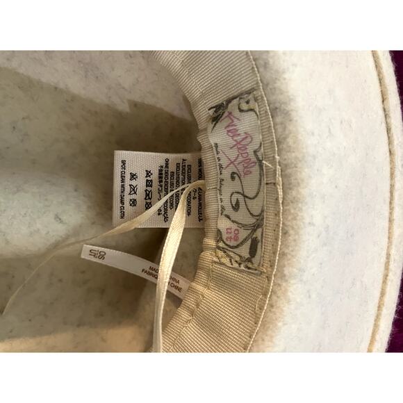 FREE PEOPLE Wythe Hat in French Vanilla Leather Band BOHO FESTIVAL - Picture 3 of 6